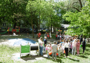 maraton przedszkolaków - przygotowania i omówienie w ogrodzie przedszkolnym