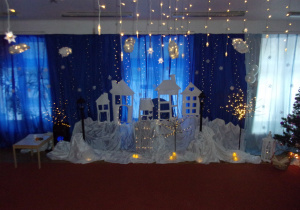 Świąteczna dekoracja na sali gimnastycznej