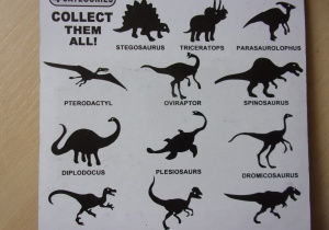 cienie i nazwy dinozaurów