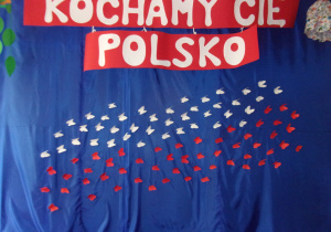 dekoracja "Kochamy Cię Polsko"