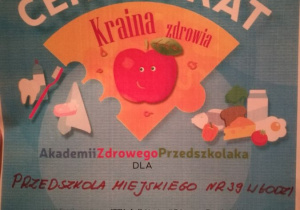 Certyfikat "Akademia zdrowego przedszkolaka"