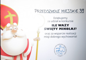 Dyplom za udział w akcji "Ile waży Św. Mikołaj
